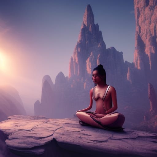 A lady meditating to boost emotional wellbeing