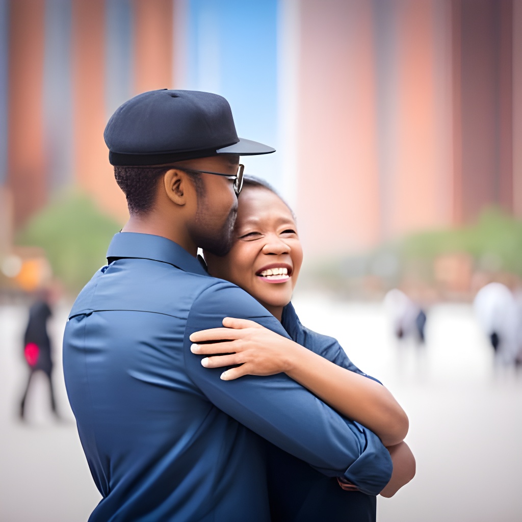 two individuals embracing each other in a moment of emotional connection