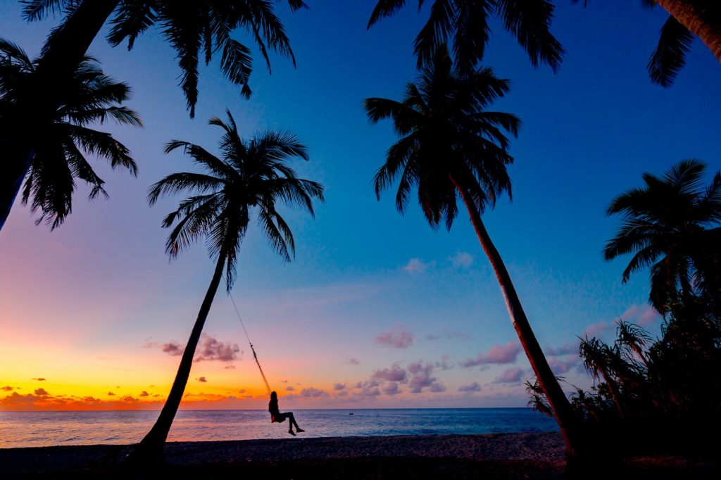 Silhouette Of A Person On A Swing Practicing Mindfulness